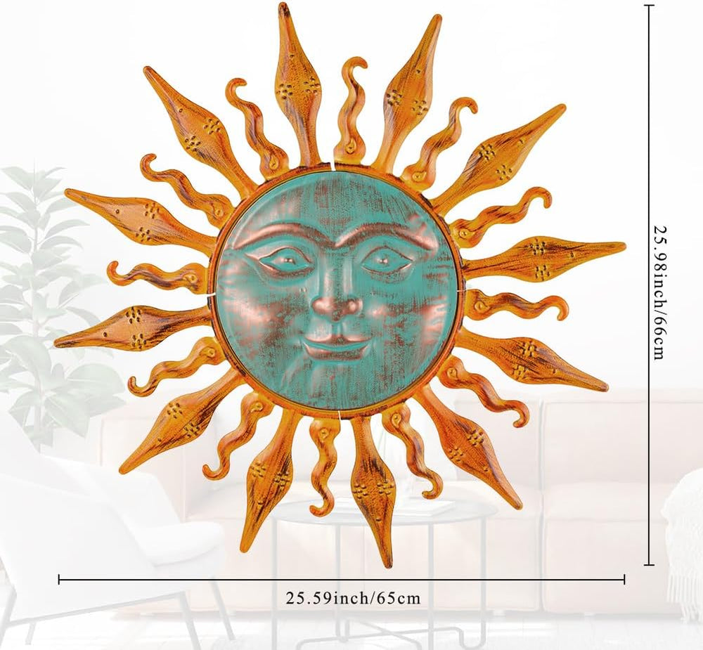 HOBYLUBY Metal Wall Art Decor, Large Wall Art Decor & Wall Sculpture