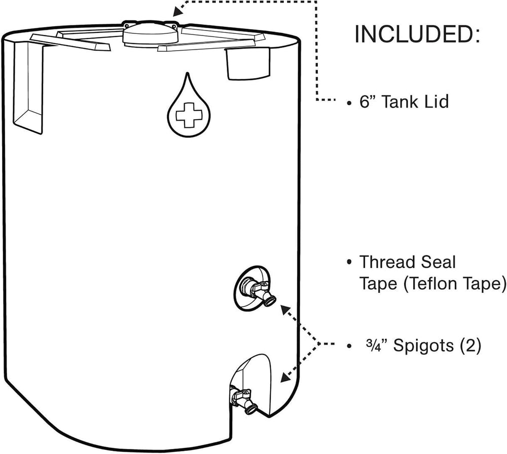 WaterPrepared 160 Gallon Stackable Utility Water Tank, Blue, 2 Pack