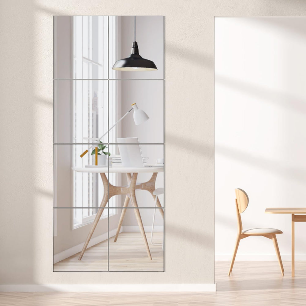 VASUHOME Home Gym Mirrors 12 Inch x 12PCS, HD Glass Wall Mounted Mirror Tiles...