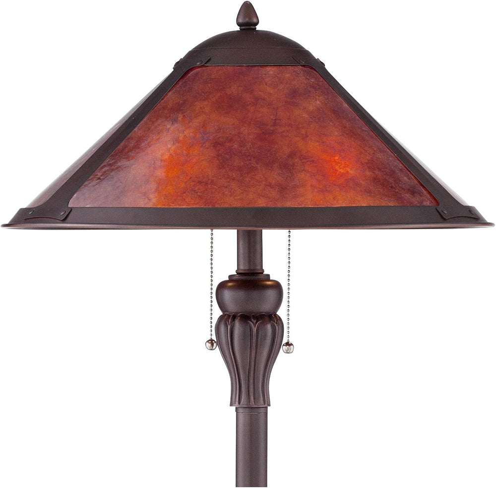 Capistrano 57 1/2" Tall Pull Chain Mica Shade Floor Lamp Living Room