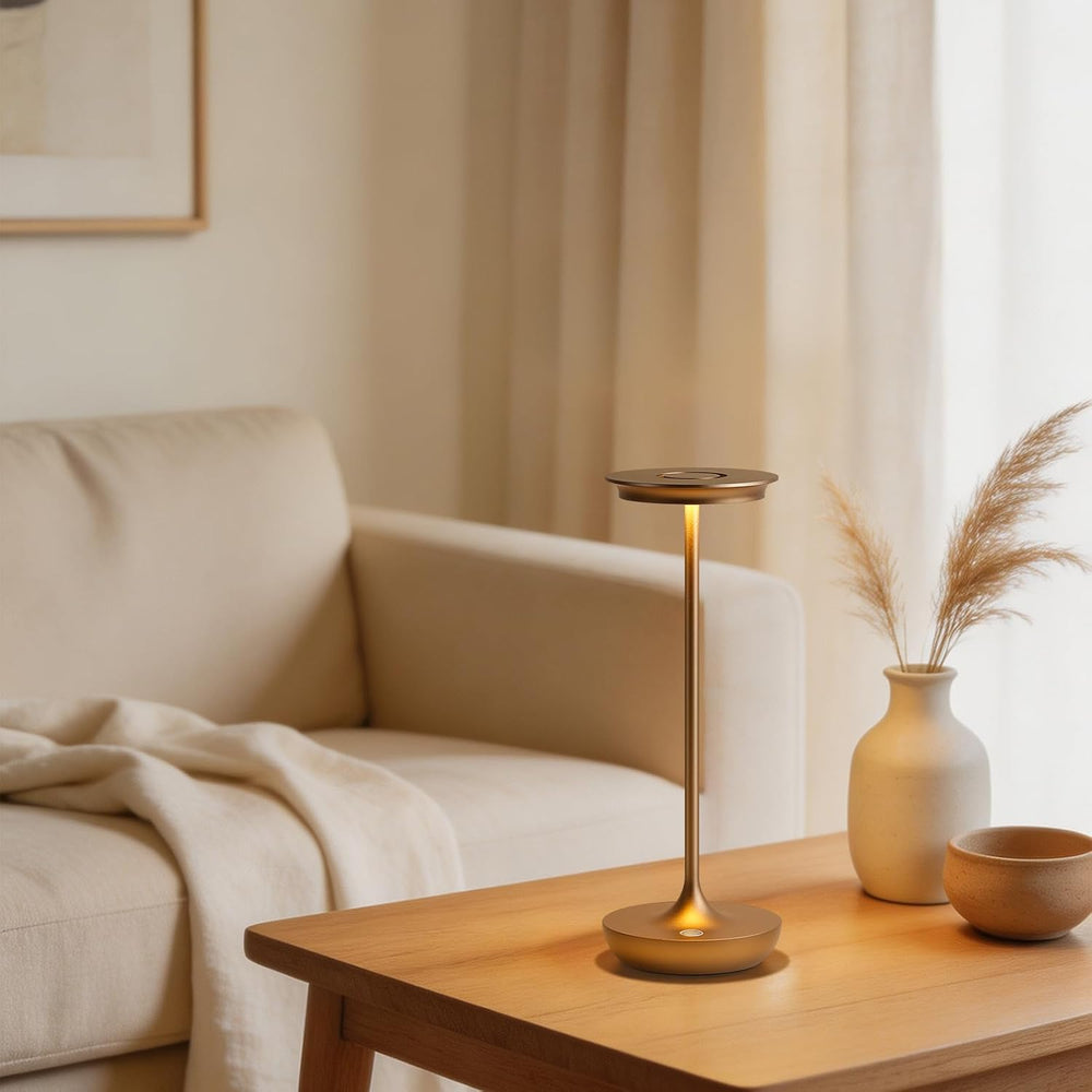 LED Rechargeable Cordless Table Lamp Battery Operated Light 2P Bronze