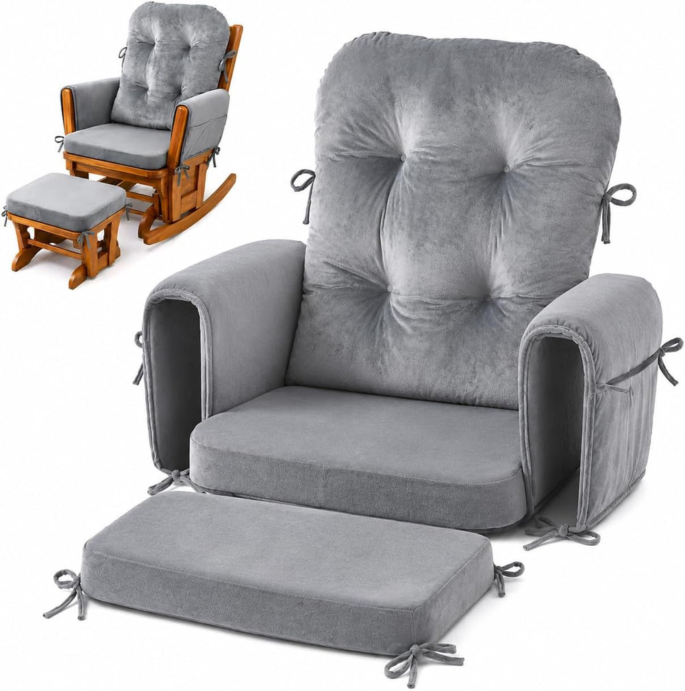 Glider Rocker Replacement Cushions Set, Filled with Shredded Memory Foam and ...
