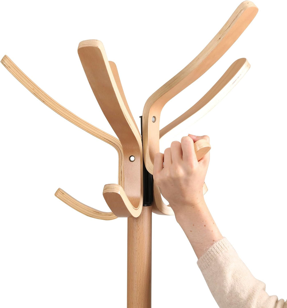 Alba Wooden Floor Coat Stand, Light Brown