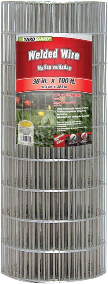YARDGARD 2 in. x 4 in. Mesh Welded Wire Fence Roll, 36 in. x 100 ft., 14-Gaug...