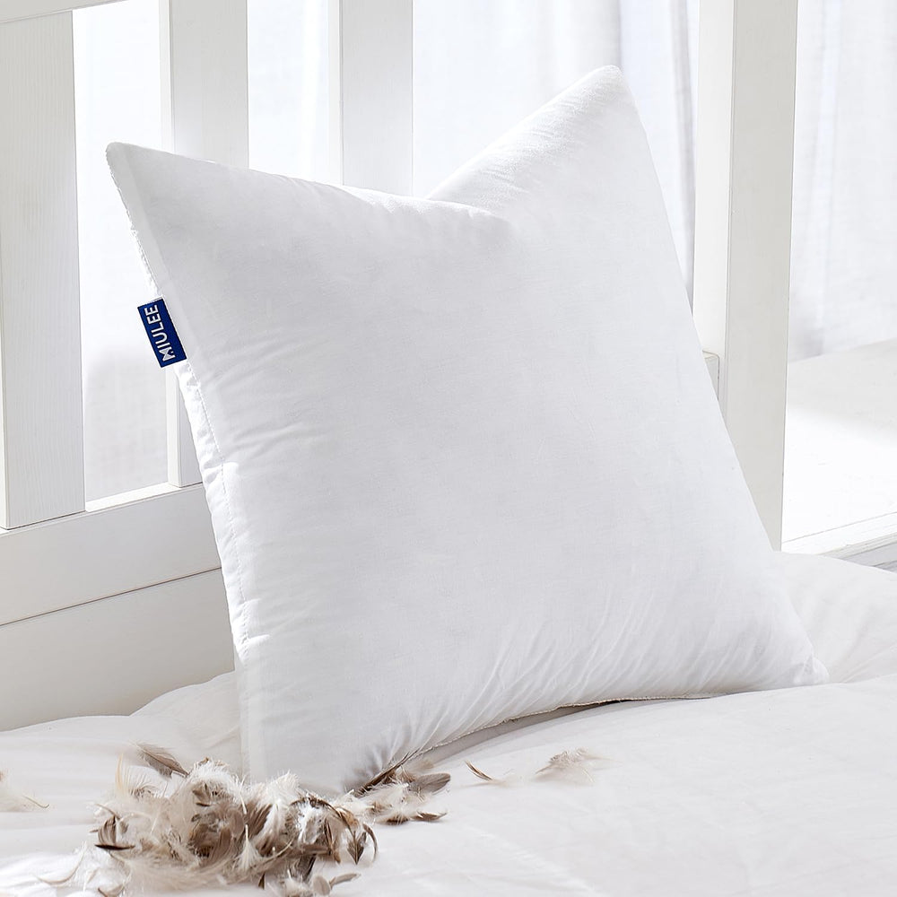 MIULEE 22x22 Pillow Insert, Set of 1 Feather Down Throw Pillows