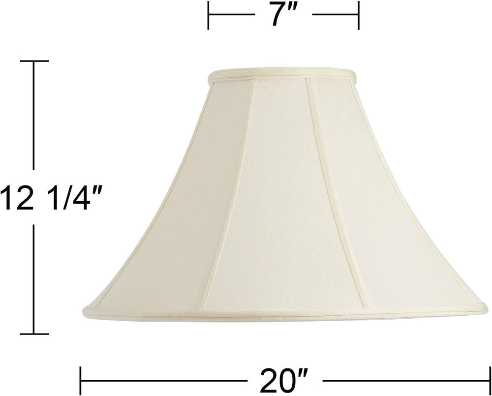 Turner Creme Flared Extra Large Bell Lamp Shade 7x20x13.75 (Spider)