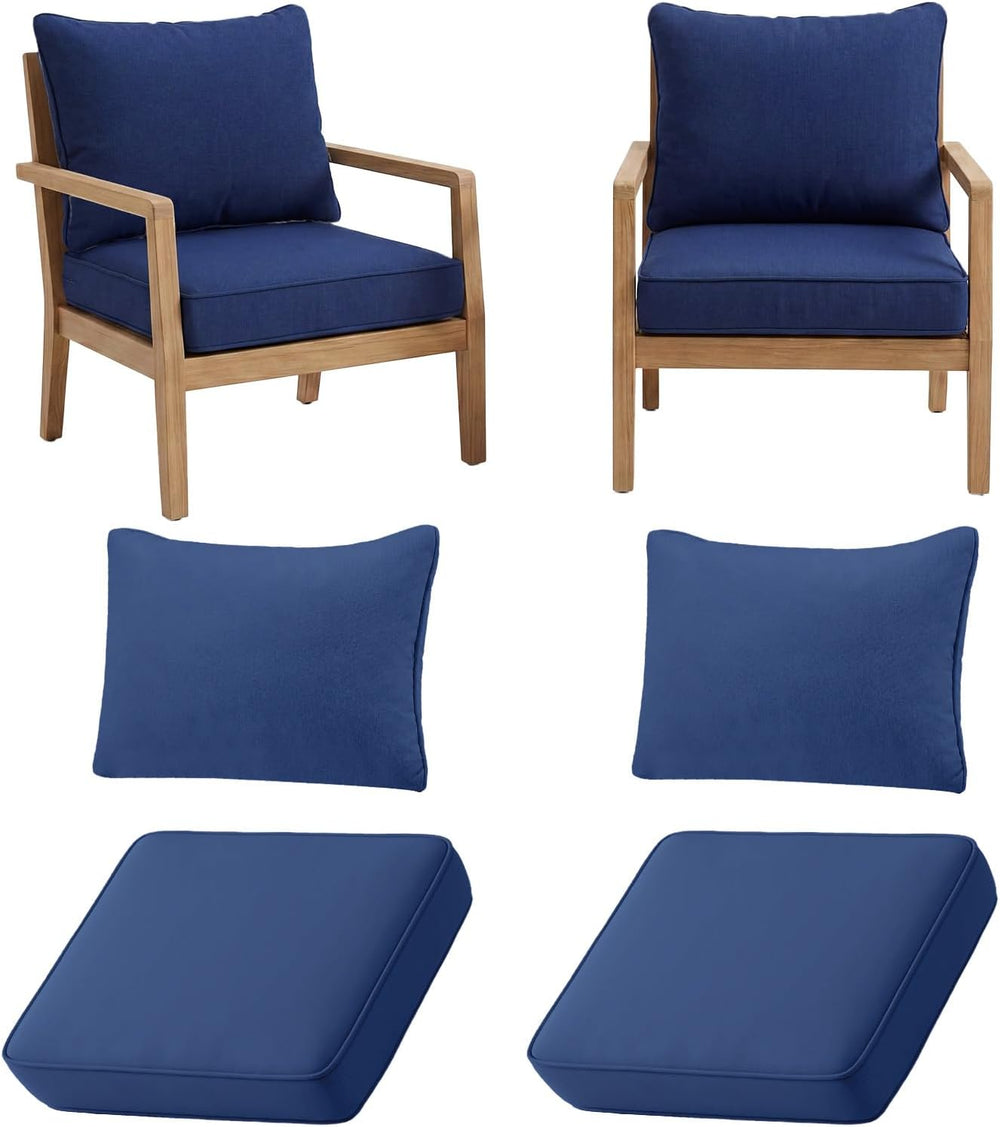 4pcs Outdoor Patio Cushion Covers Replacement, 24" Zippered Outdoor Cush...