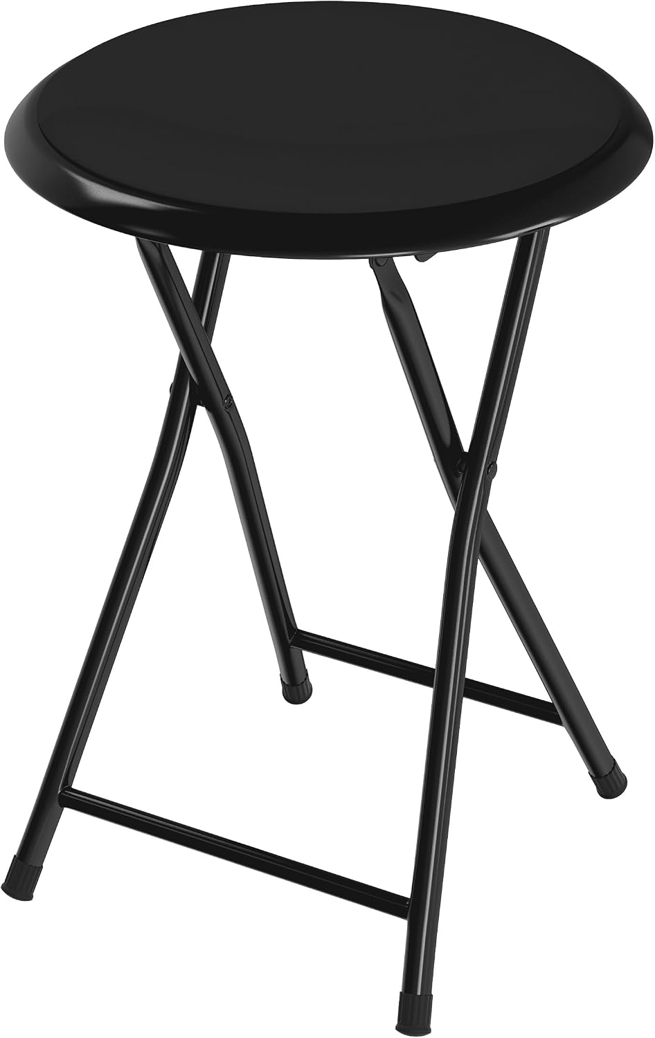 Folding Stool - Portable Backless 18-Inch Stool with 225lb Capacity, Single