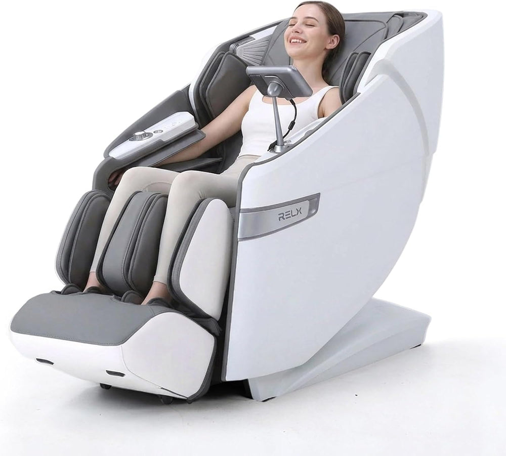 RELX 4D Massage Chair Full Body, Zero Gravity Shiatsu, Body Scan, White
