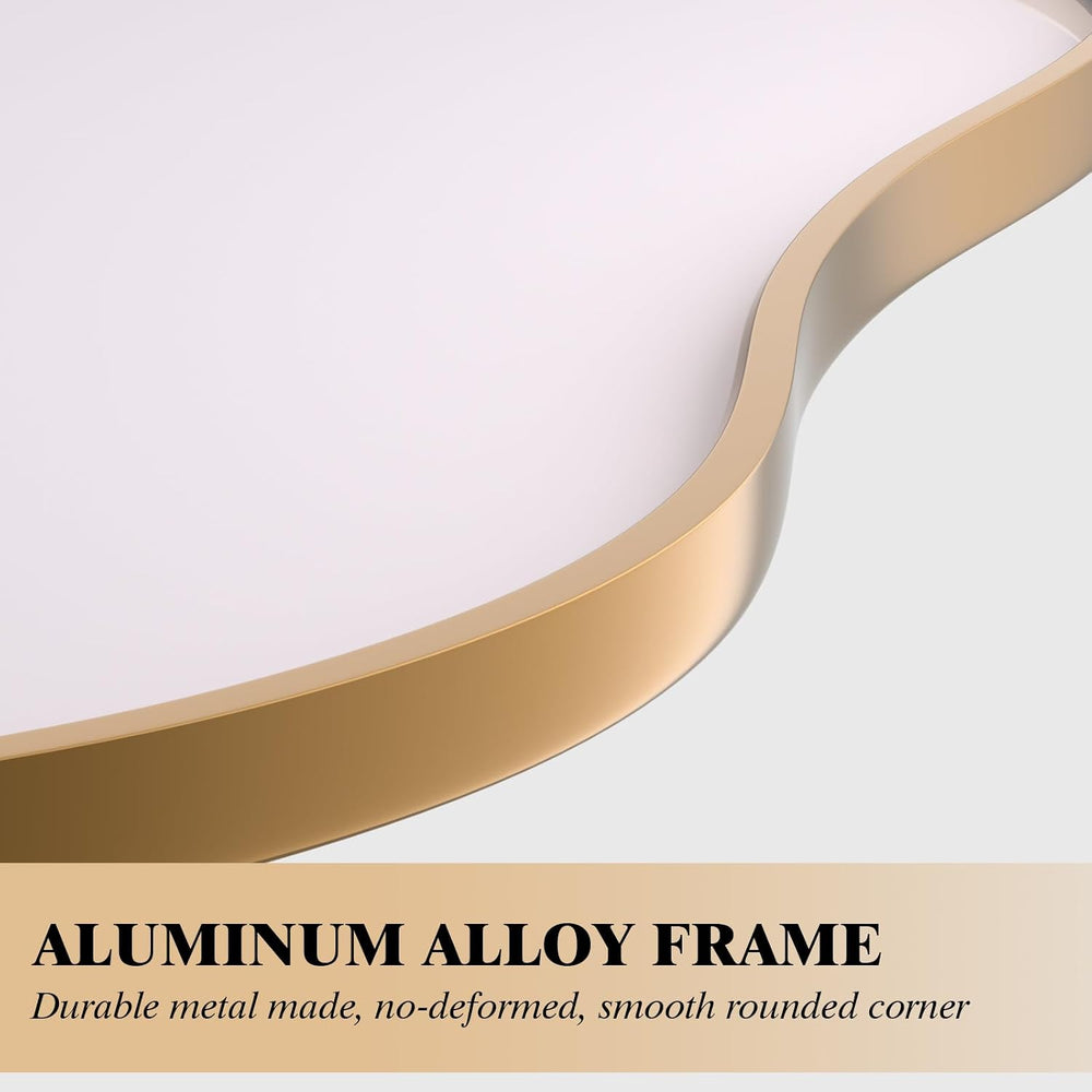 WEER Gold Irregular Wall Mirror for Bathroom 20X36 Inch