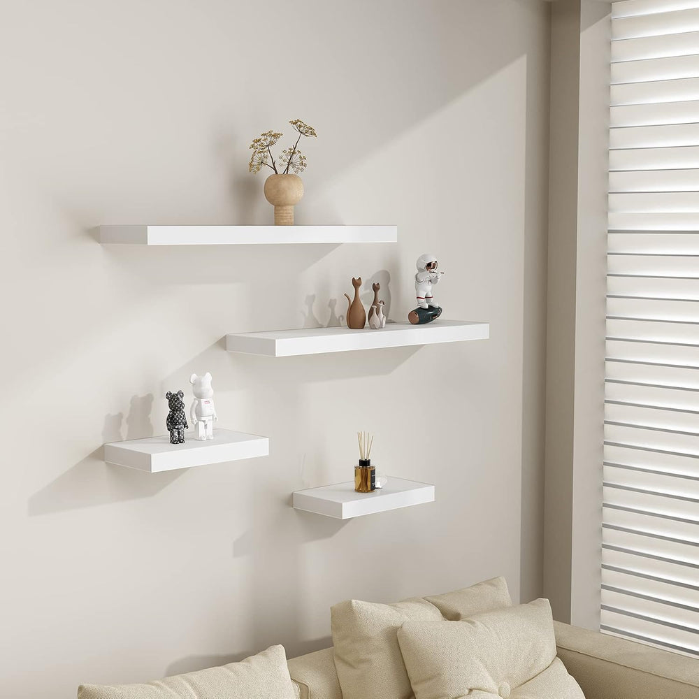 WELLAND 16 Inch Floating Shelves Set of 2, 9" Extra Deep