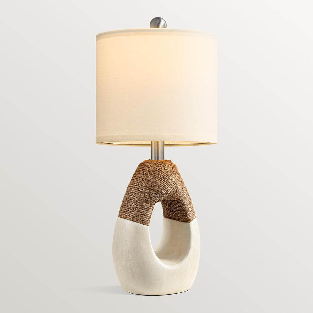 OYEARS 19” Boho Table Lamps Bedroom Living Room,Suitable for Small Space,Farm...