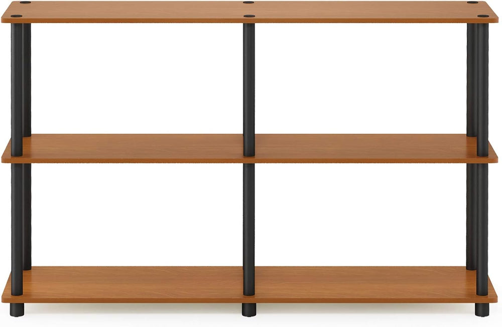 Furinno TURN-N-TUBE Storage Shelves, 3-Tier 47.4 Wide Book Shelf, Corner Shel...