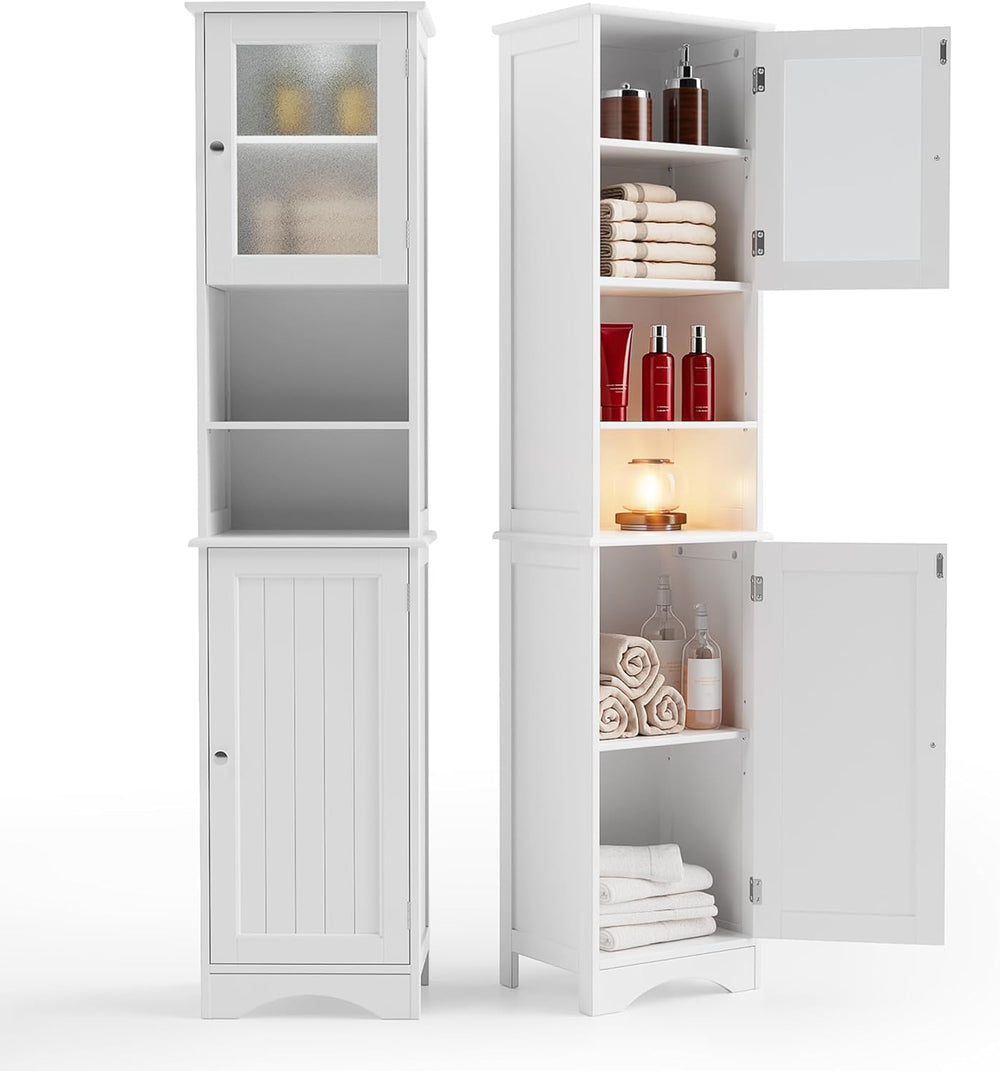 Gizoon 67.1" Tall Bathroom Storage Cabinet with Adjustable Shelves