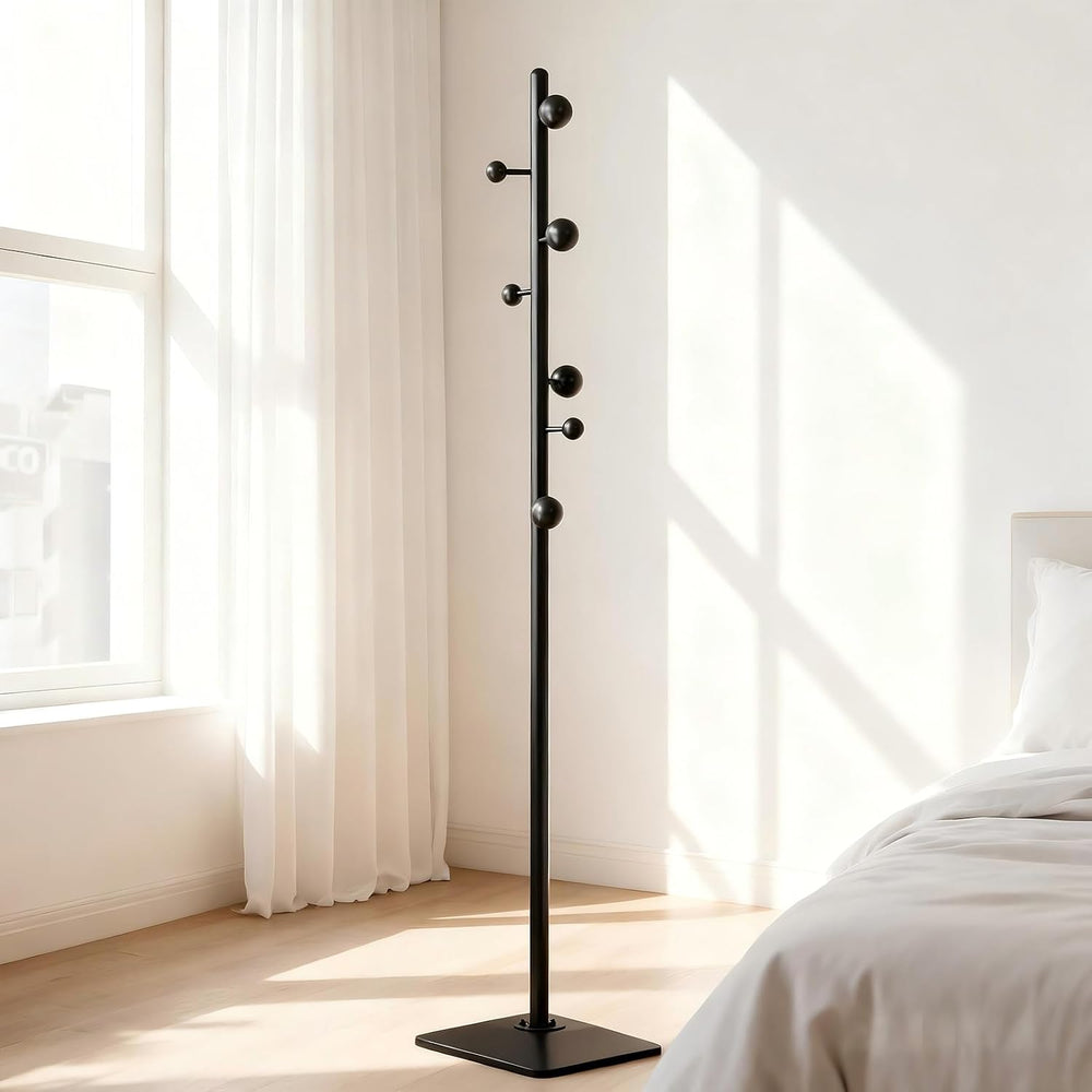 coat rack freestanding,coat rack stand with 7 Hooks and Metal Base for Bags, ...