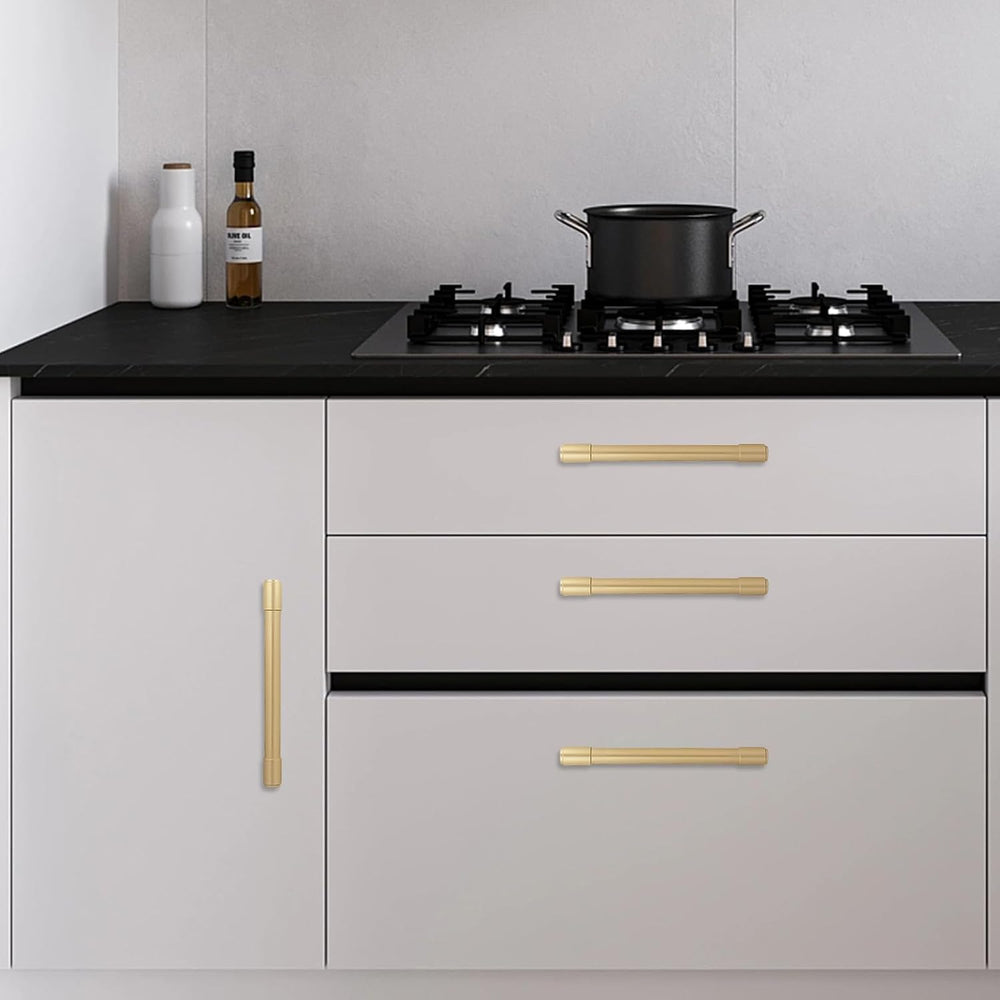 10 Pack 5 inch Brushed Gold Kitchen Cabinet Handles
