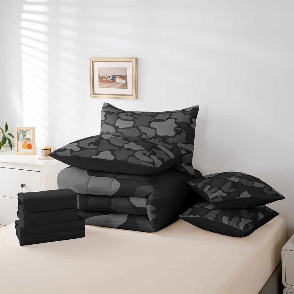 Erosebridal Farmhouse Fishing Comforter Set Full Bass Fish Bedding Set Camouf...