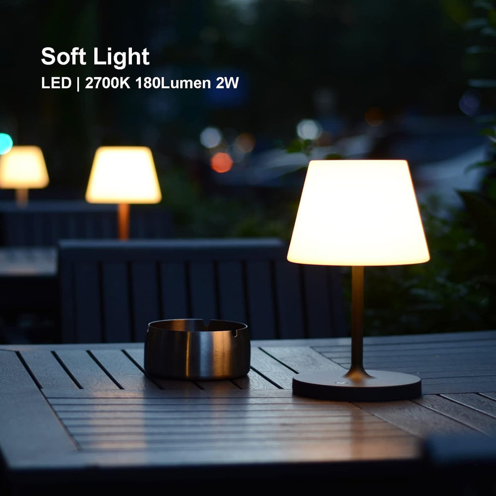 Rechargeable Outdoor Lamp, IP44 Waterproof Touch Dimmable LED Light