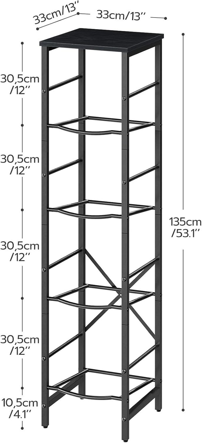 HOOBRO Water Jug Rack, Water Bottle Holder, 5 Gallon Water Jug Rack, 4-Tier W...