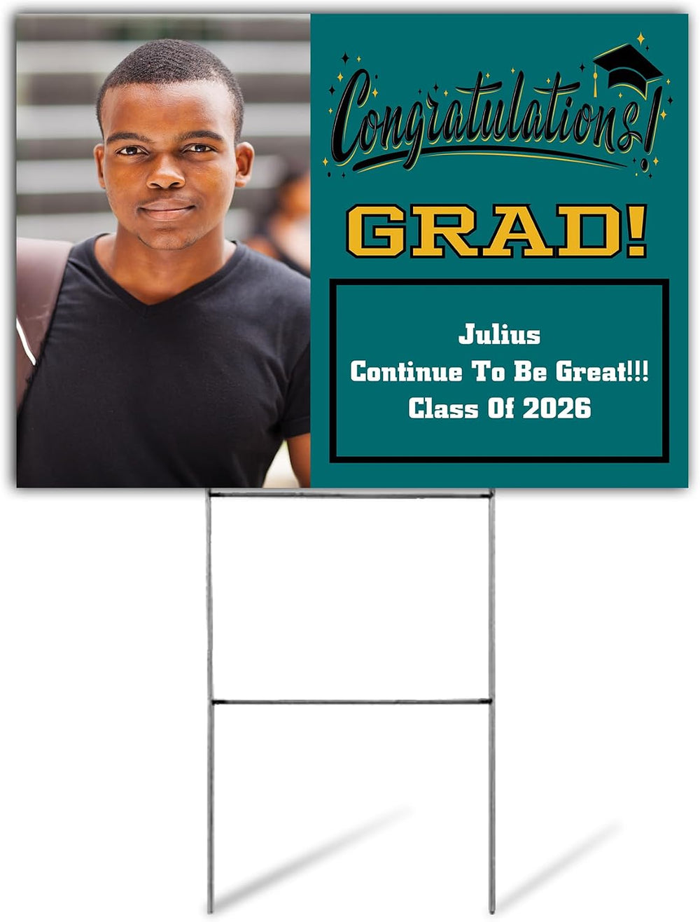 Custom Graduation Yard Sign | Class of 2026 Grad Photo Best Is Yet To Come | ...