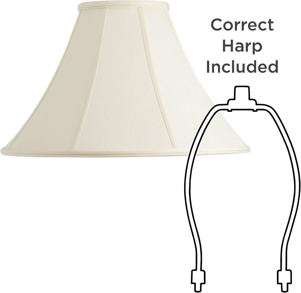 Turner Creme Flared Extra Large Bell Lamp Shade 7x20x13.75 (Spider)