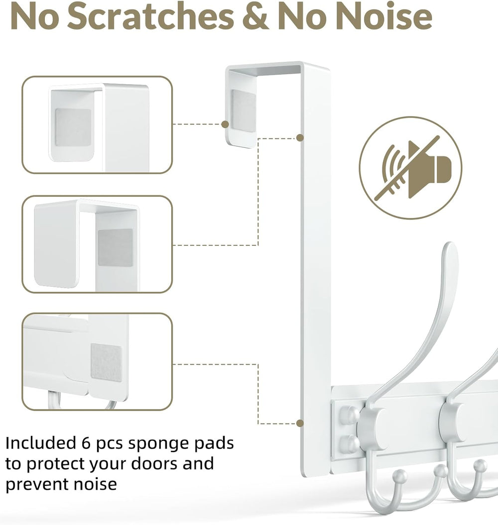 Heavy Duty Over The Door Hooks Rustproof - 25lb Over The Door Towel Rack for ...