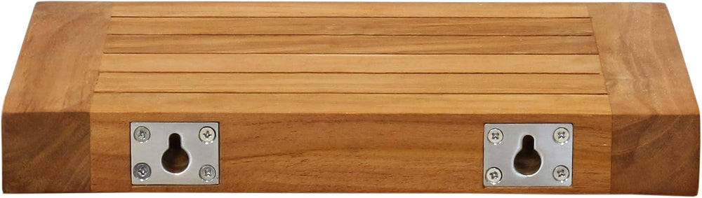 AquaTeak 12" Moa Floating Teak Wall Shelf