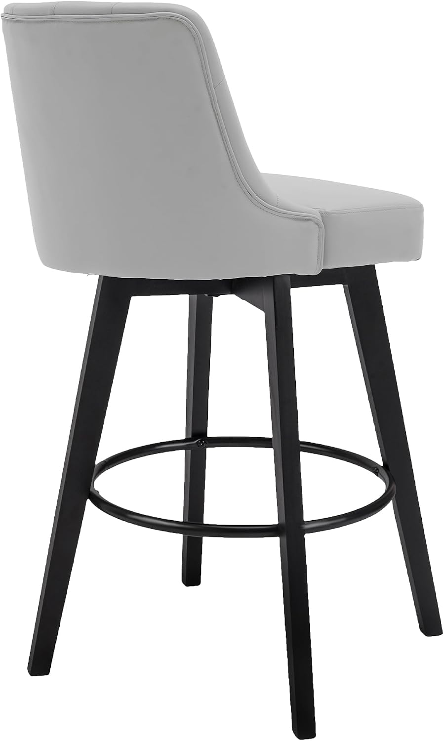 MINCETA 30 inch Bar Stools Set of 2, Counter Height Bar Stools, Light Gray