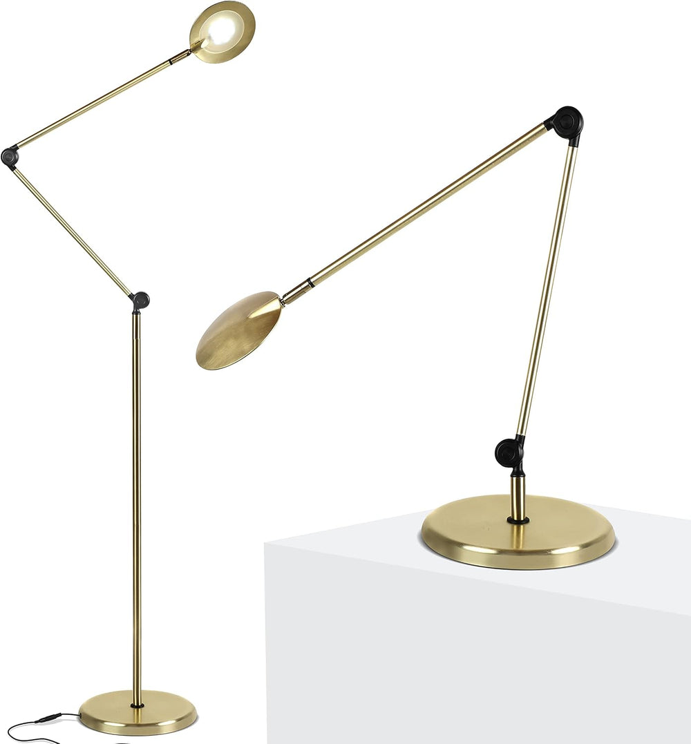 Brightech Sage 2-in-1 LED Craft Table and Floor Lamp – Adjustable Floor Readi...