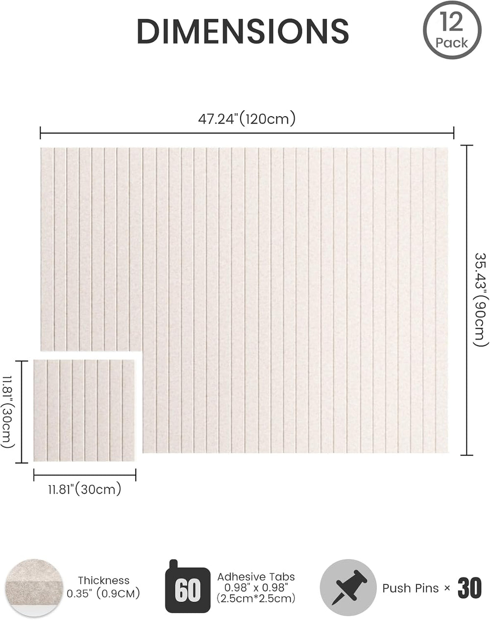 Bumusty Felt Bulletin Board & Cork Board Alternative 48" x 36"