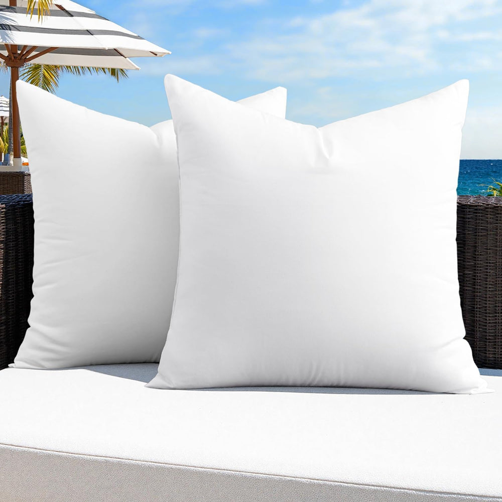 MIULEE Pack of 2 22x22 Inch Outdoor Pillow Inserts