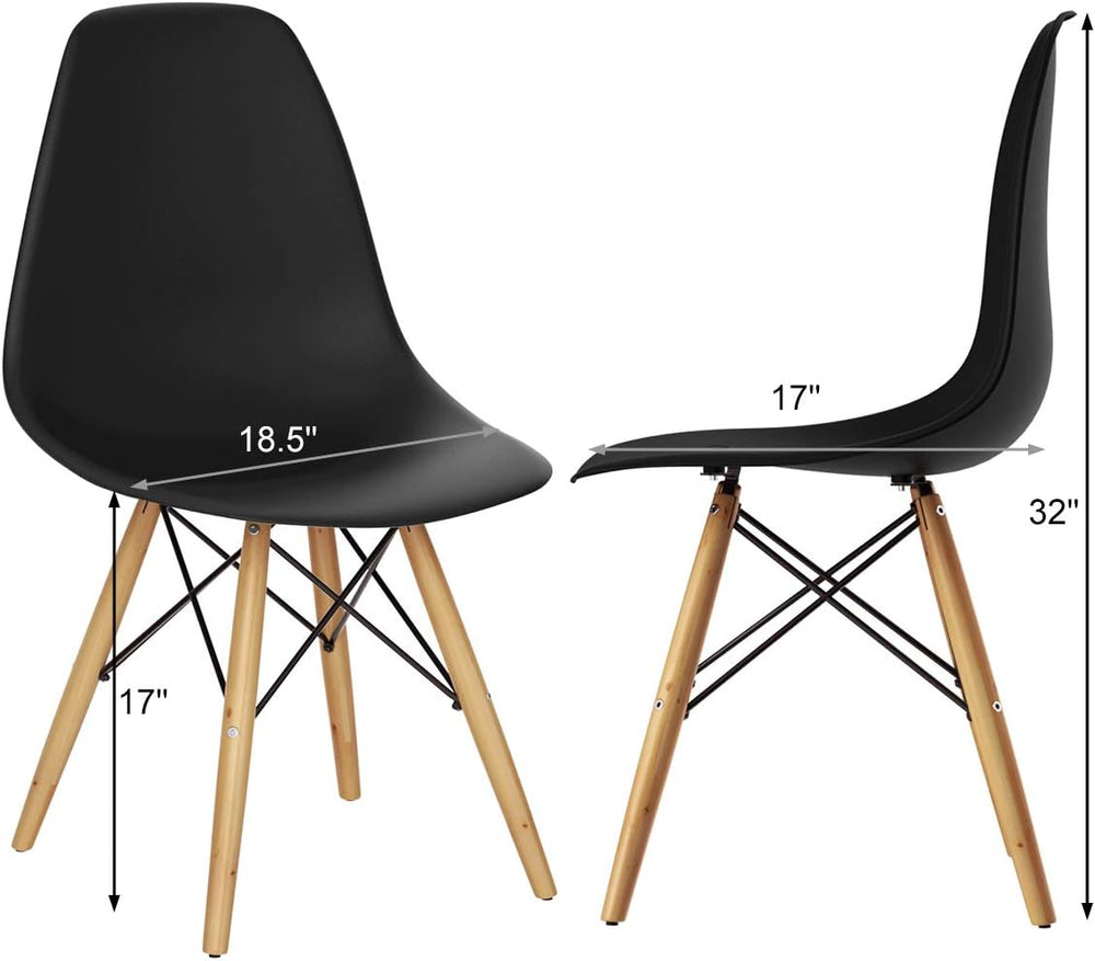 GIANTEX Dining Chairs Set of 2 Black, Pre Assembled Dining Room Chairs