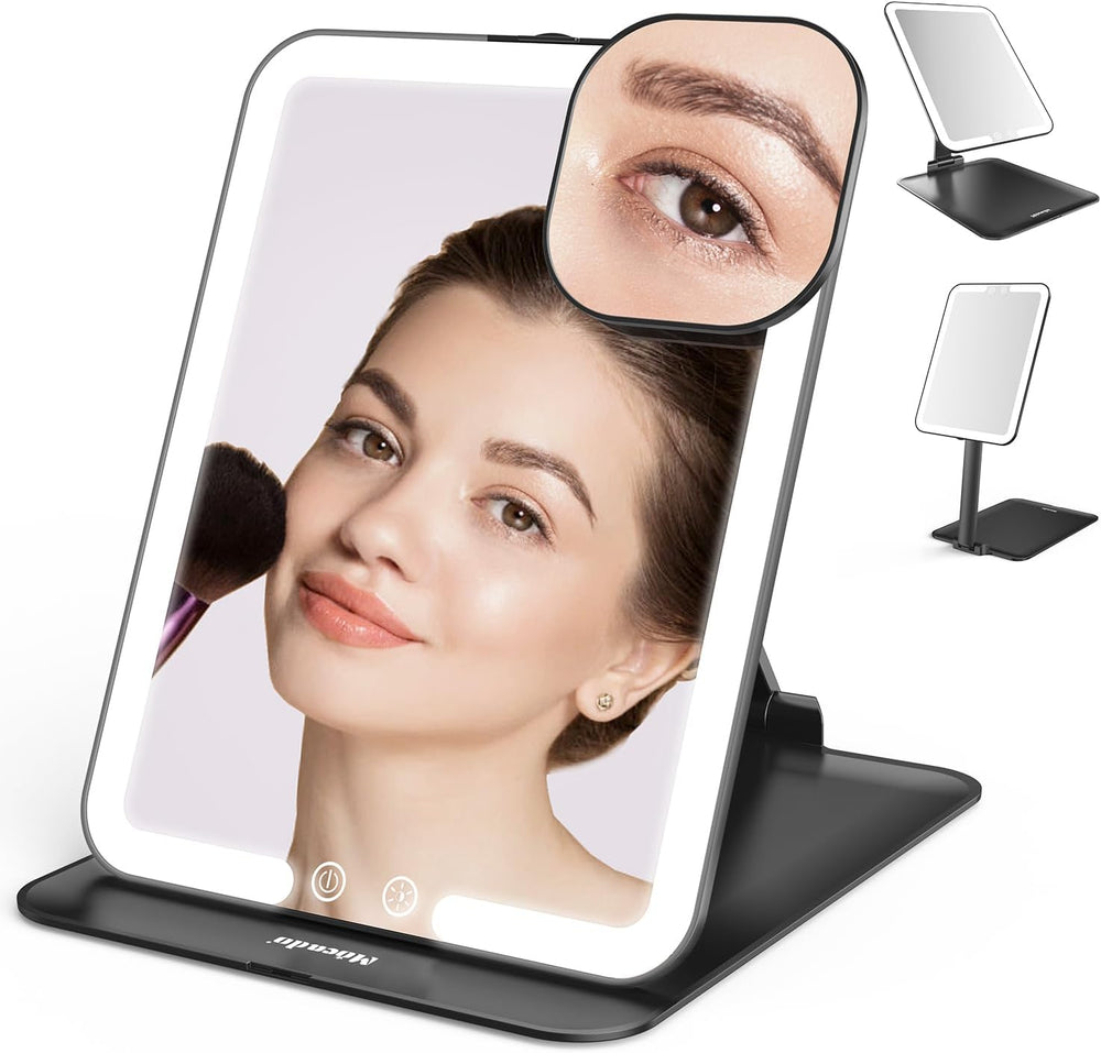 Mocado Travel Makeup Mirror with Light, Foldable Lighted Makeup Mirror