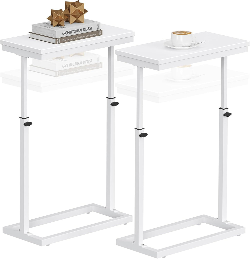 TUTOTAK End Table, Side Table, Tall Couch Table, Sofa Table, Set of 2