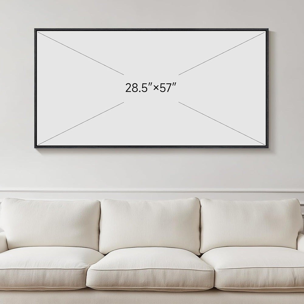 Extra Large Framed Blue Abstract Wall Art for Living Room, Horizontal 30x60
