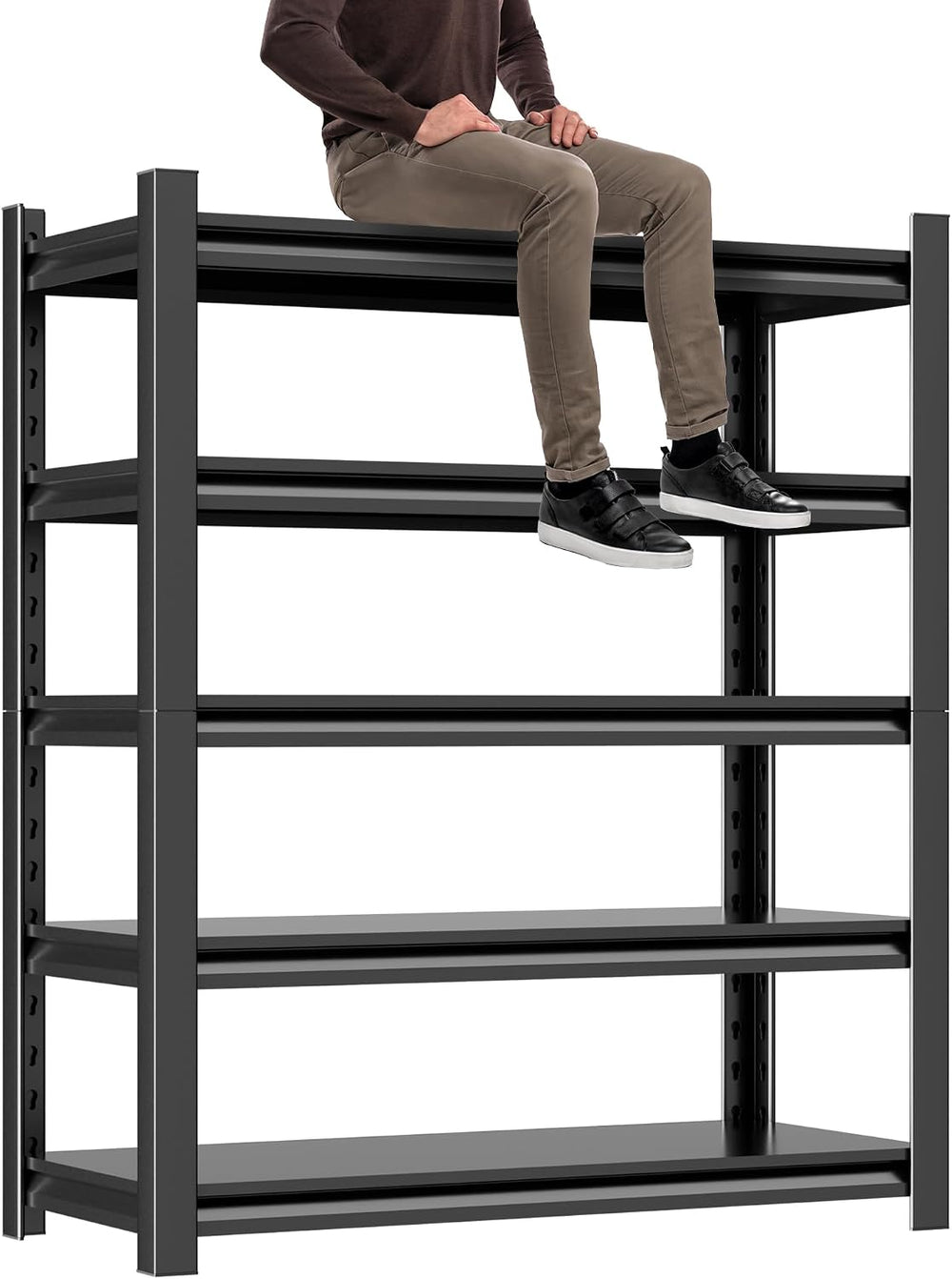 Hzdbhd 40" W Garage Shelving Unit, 5-Tier Metal Storage Shelves