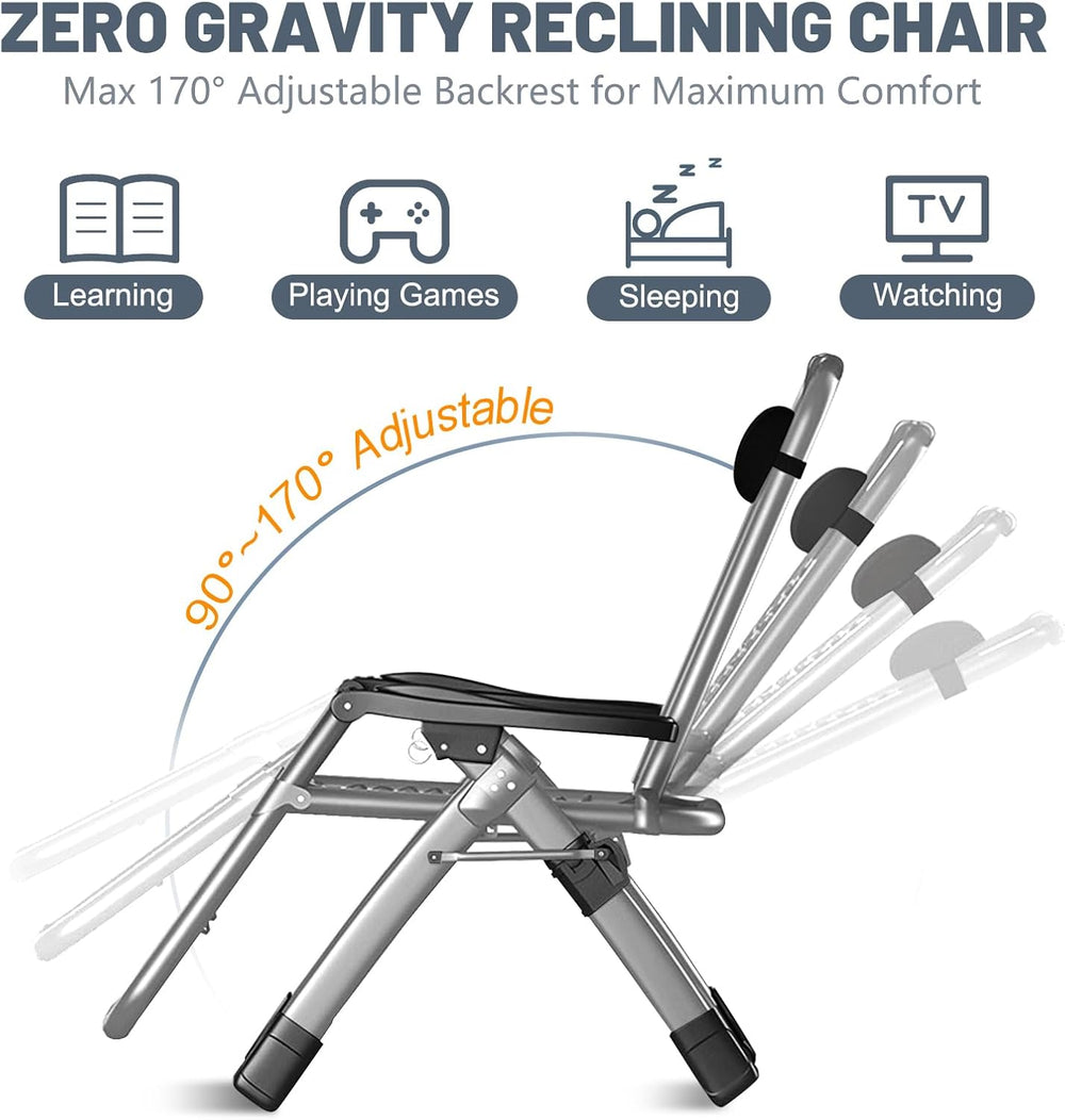 LILYPELLE Comfy Folding Chair, Folding Lounge Chair with Cushion