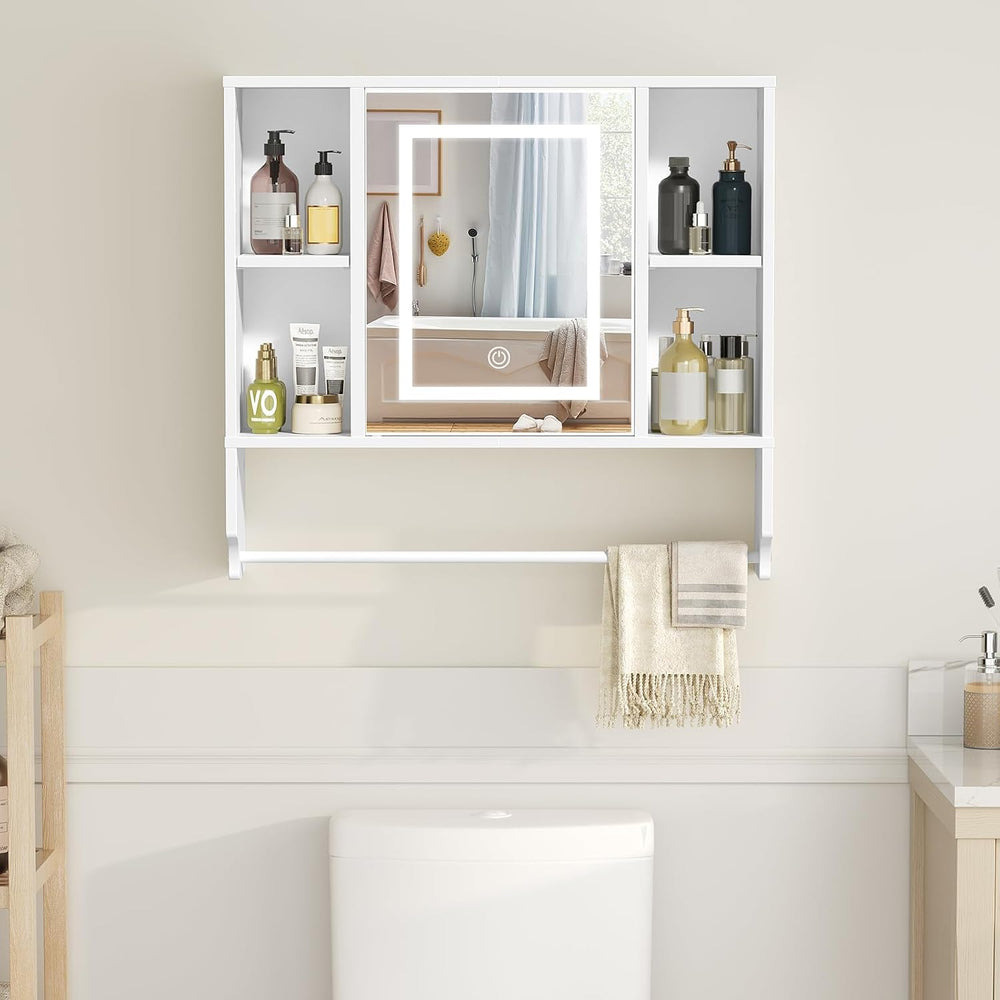 MAHANCRIS Bathroom Wall Cabinet with Mirror, Wall Mounted Medicine Cabinet wi...