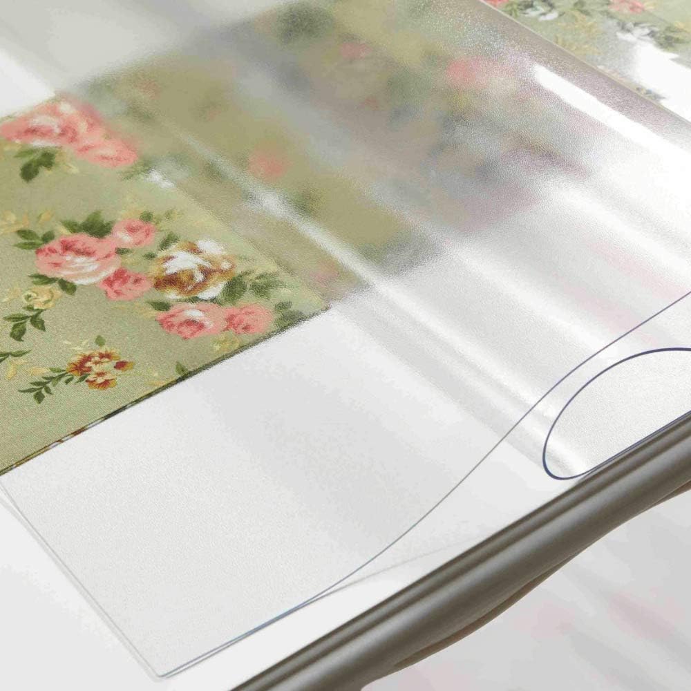 NECAUX Frosted PVC Table Cover Protector 18 x 60 Inch 1.5mm Thick