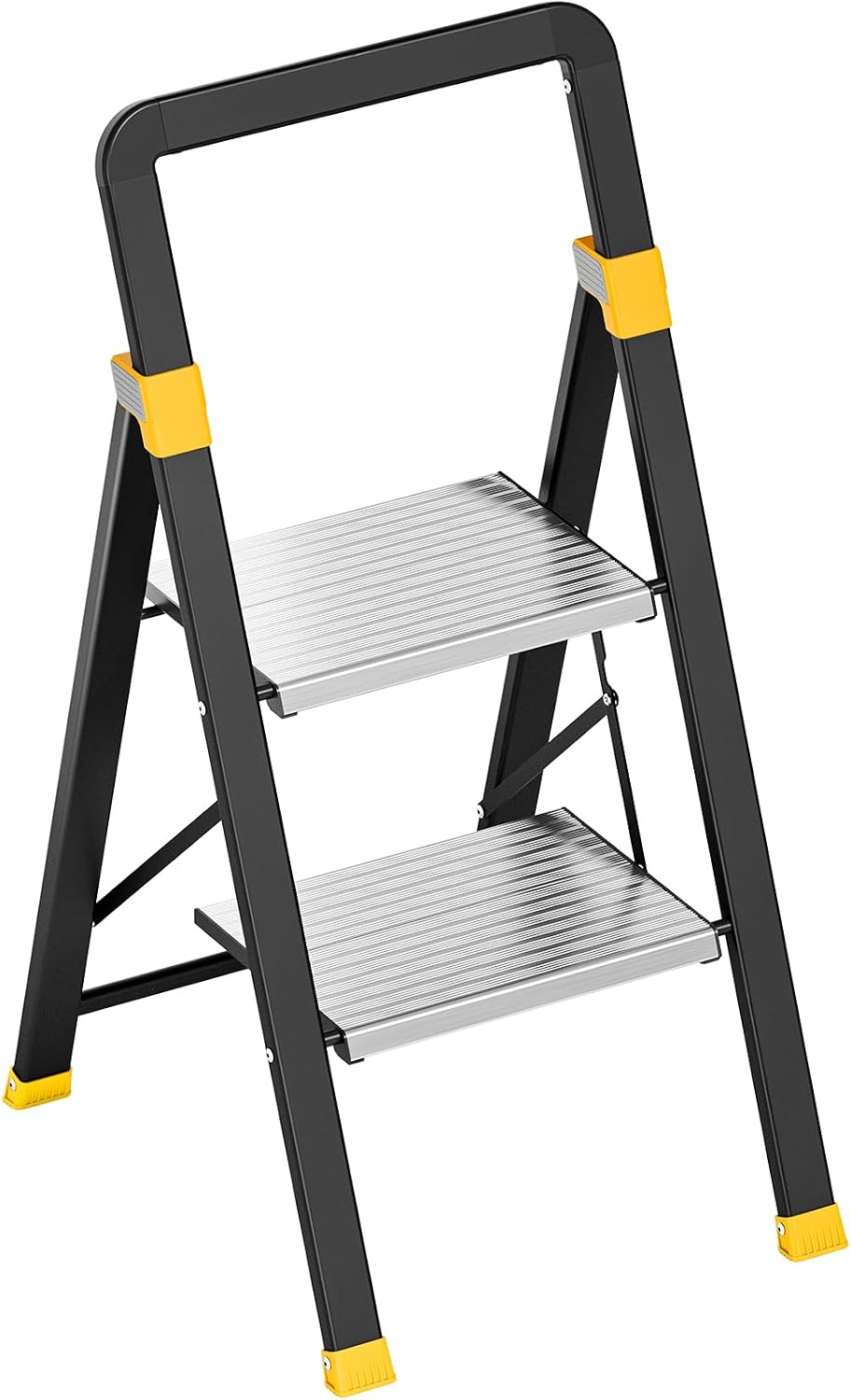 2 Step Ladder Lightweight Aluminum Folding Step Stool for Adults
