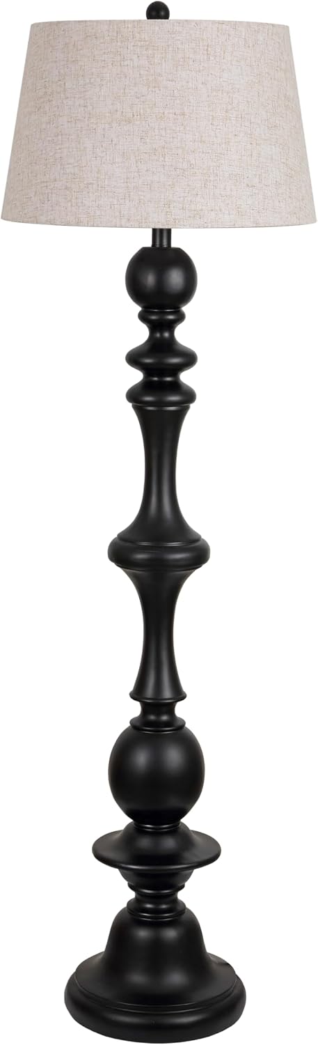 JONATHAN Y Taylor Candlestick Floor Lamp 67", Black