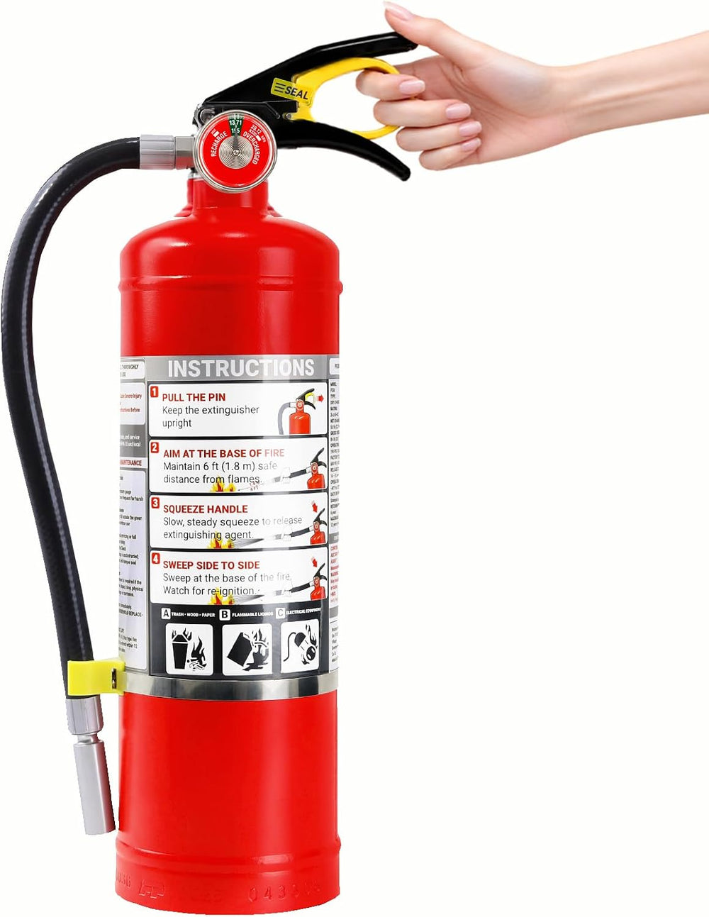 5 lb ABC Dry Chemical Fire Extinguishers 1-Pack for Home & Car
