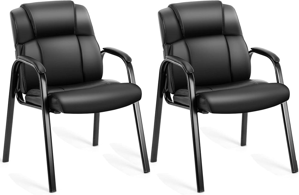 PU Leather Conference Room Chair, Tall Back Chairs with with Padded Arms and ...