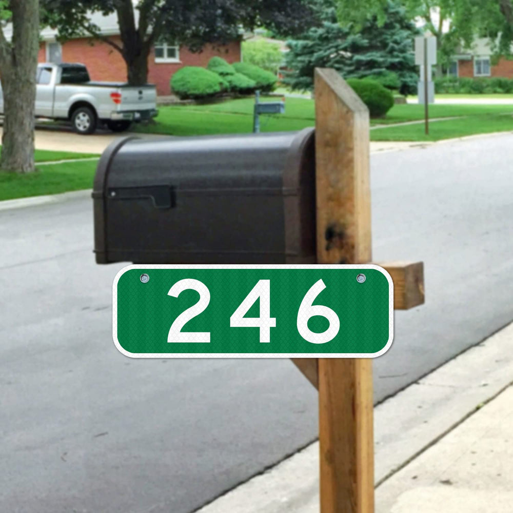 911 Address Sign, Custom Emergency Horizontal MailBox Reflective Sign, Ideal ...