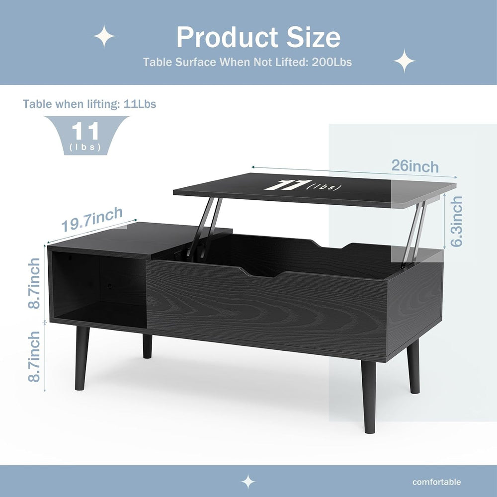 DUMOS Coffee Tables with Storage, Lifting Top for Living Room