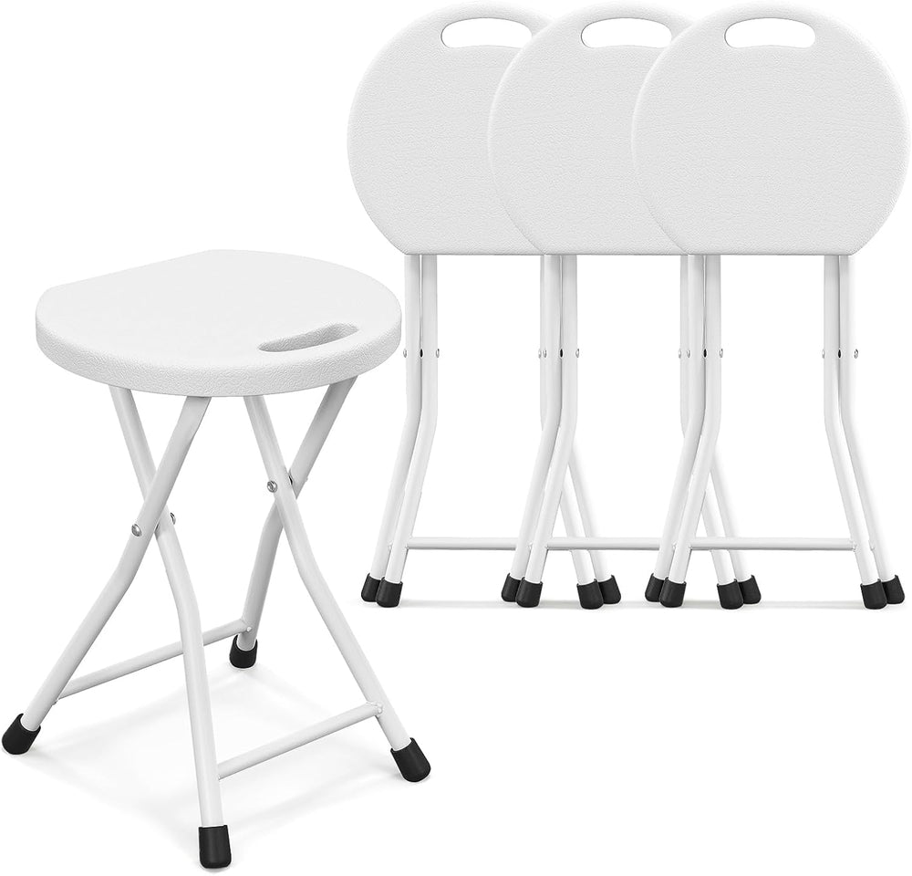Goplus Folding Stool, 4 Pack 18 inch Foldable Camping Stool for Adults with 4...