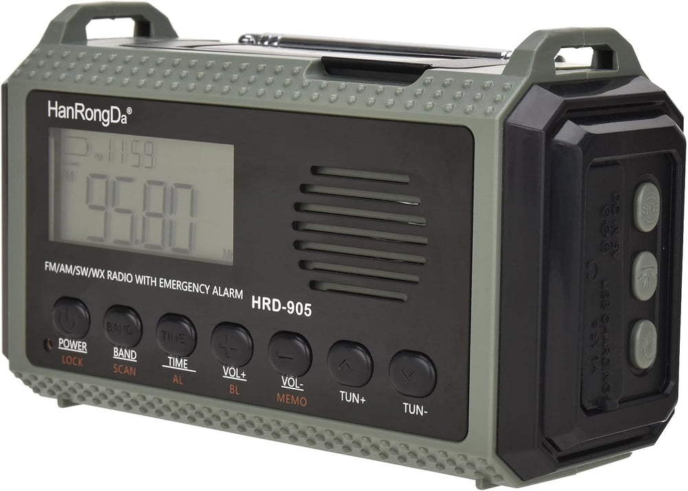 Emergency Radio 10000MAH Weather Radio Solar Hand Crank AM/FM/SW/NOAA Weather...