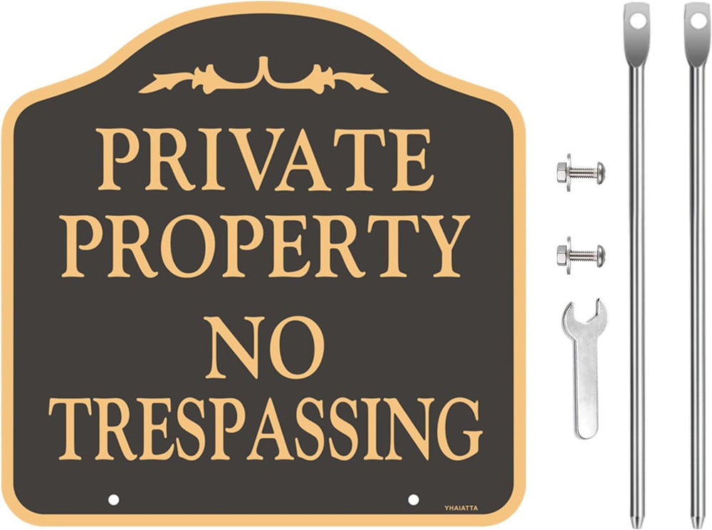 2 Pack Large No Trespassing Signs Private Property
