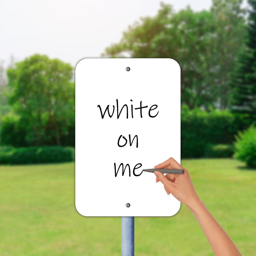 5 Pack Blank Aluminum Signs, 18x12Inch Blank Metal Write-On Sign for Heat Tra...
