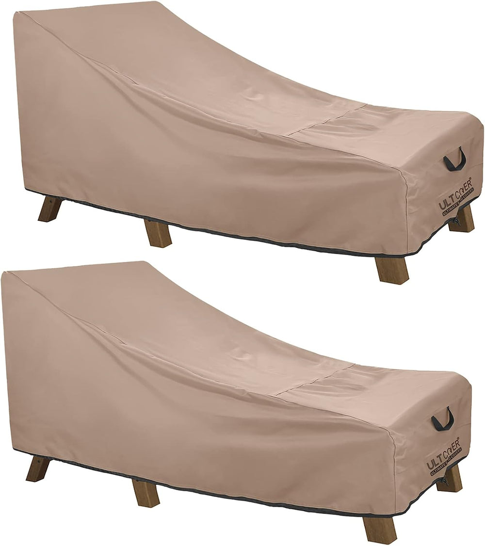 ULTCOVER Outdoor Chaise Lounge Cover 2 Pack, 80L x 28W x 30H in